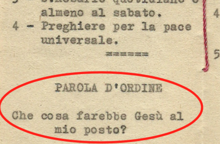 Cosa farebbe Gesù al mio posto, e io al posto di Gesù?