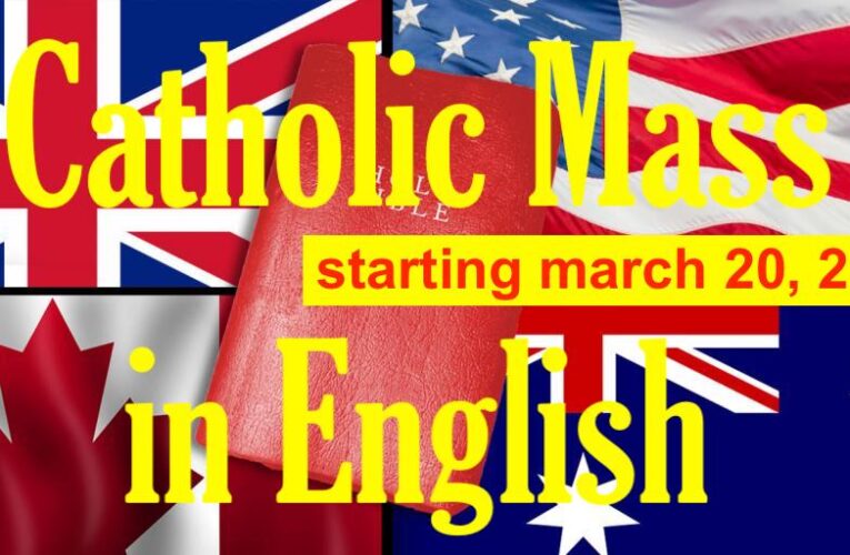 English Mass starting march 20, 2023